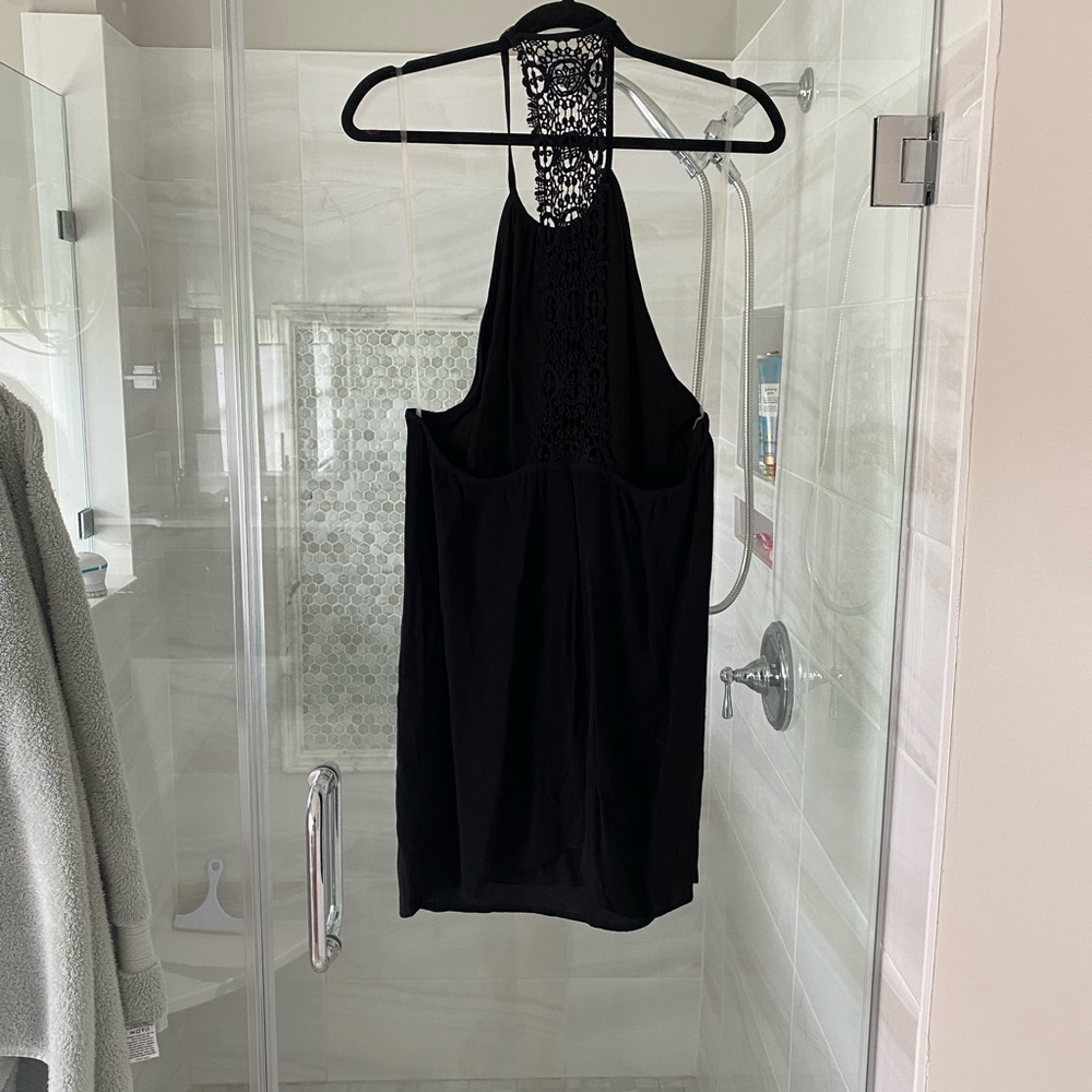 Lulu’s shift style, open back dress
